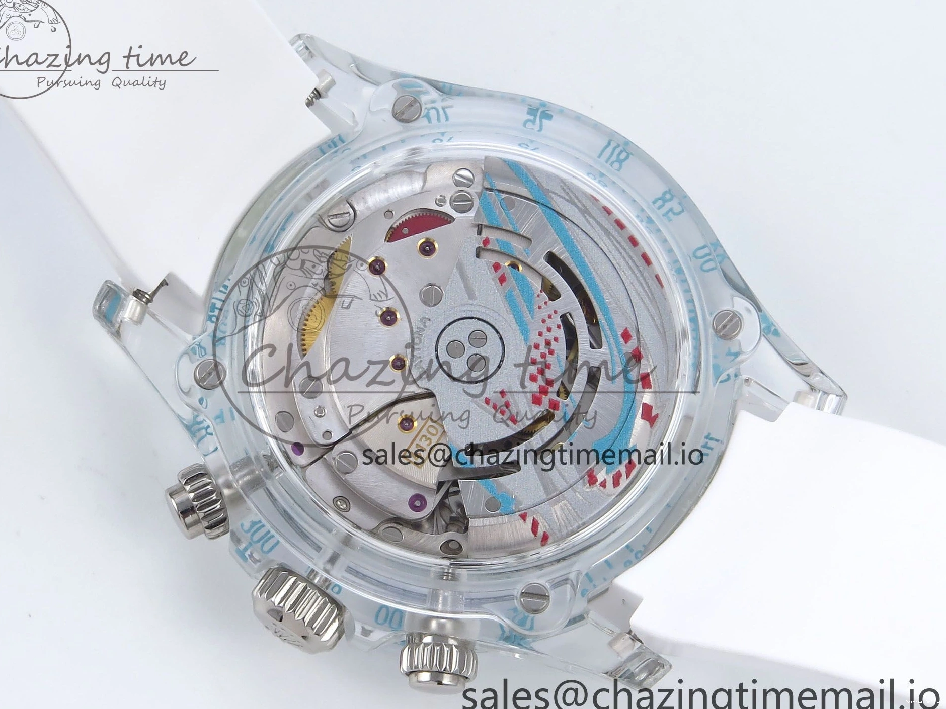 0131 Sophisticated Daytona AET Remould N6F 1:1 Best Edition Blue Dial on Rubber Strap SA 917